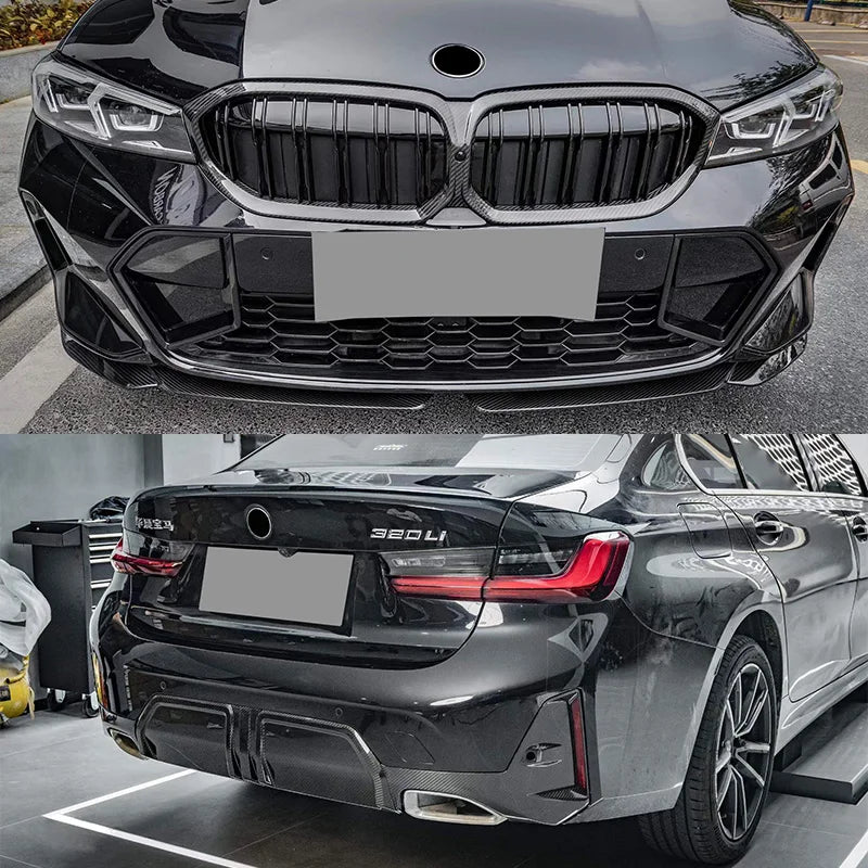 Runde Dry Carbon Fiber Material Body Kit for BMW 3 Series G28 G20 Upgrade MP Style Front Lip Spoiler Side Skirts Rear Diffuser
