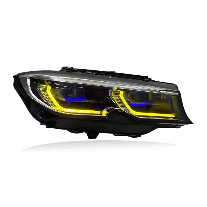 SJC Auto Laser Headlight for BMW 3 Series G20 G80 2019-2022 Auto Yellow White Headlights Switch Headlights Plug and Play
