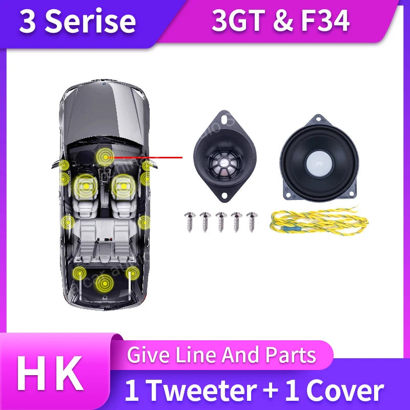 Car For BMW F34 GT 3 Series Original Horn loudspeaker Audio Cover Power Amplifier Bass Tweeter Midrange Speakers Subwoofer Kit