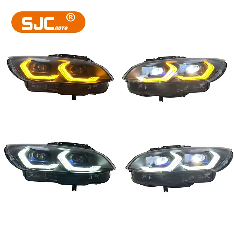 SJC  Auto Dual-Color Lights for BMW 3 Series E92  2006-2010 Yellow+White DRLS Yellow White Switching Plug and Play