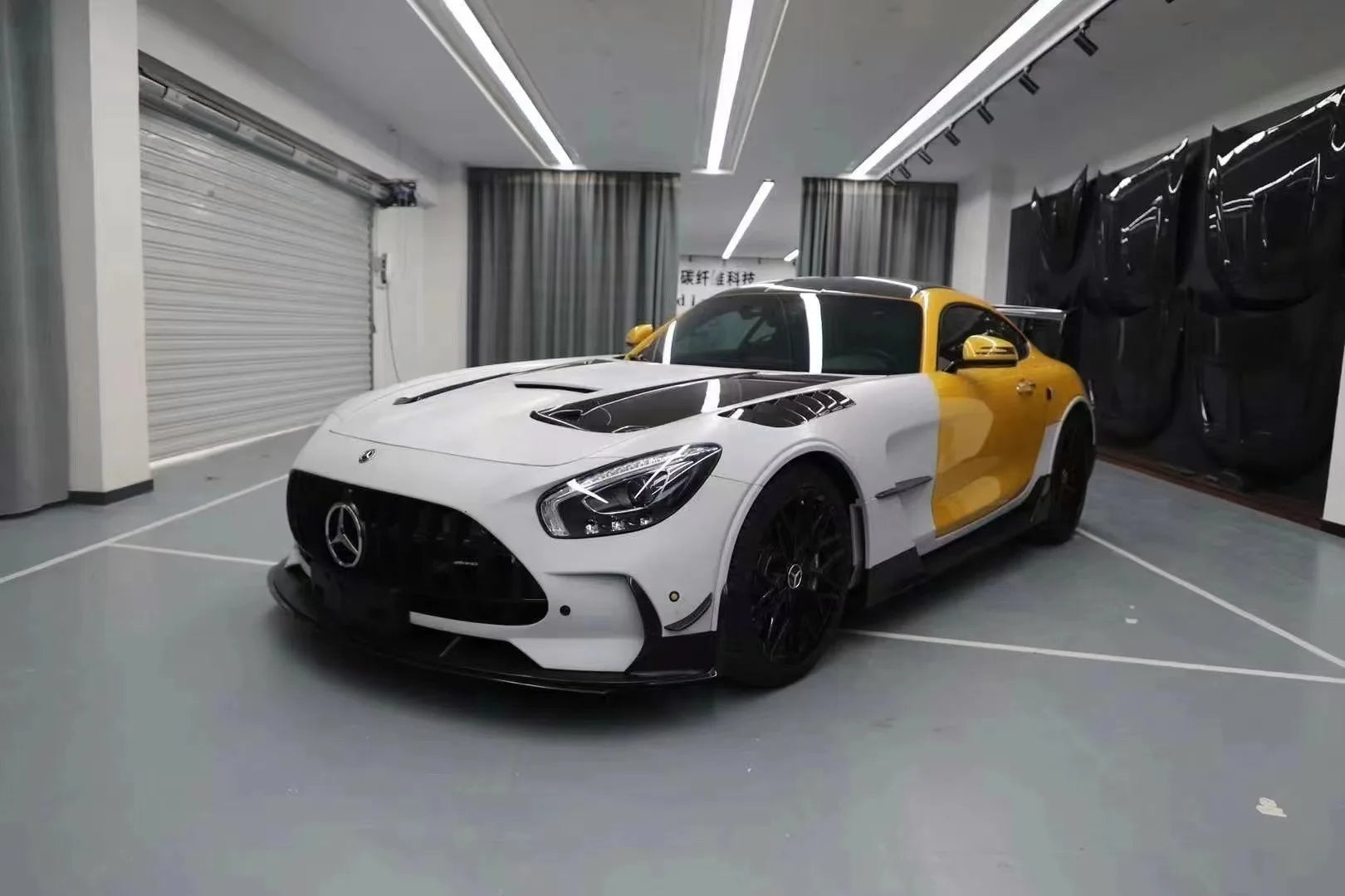 Runde BS Body Kit for Mercedes-Benz AMG GT, GTS, GTC Retrofit Black Series With PP & Dry Carbon Fiber Hood Bumpers Spoiler