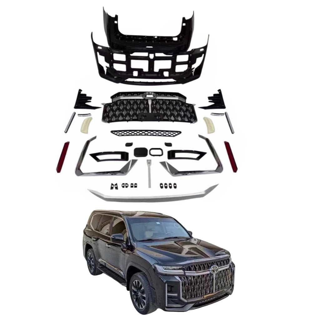 Suitable for 22-23 Toyota Land Cruiser LC300 Modified Surround Body Kit Front Bumper Grille Rear Bumper Bumper Tuning PP Auto