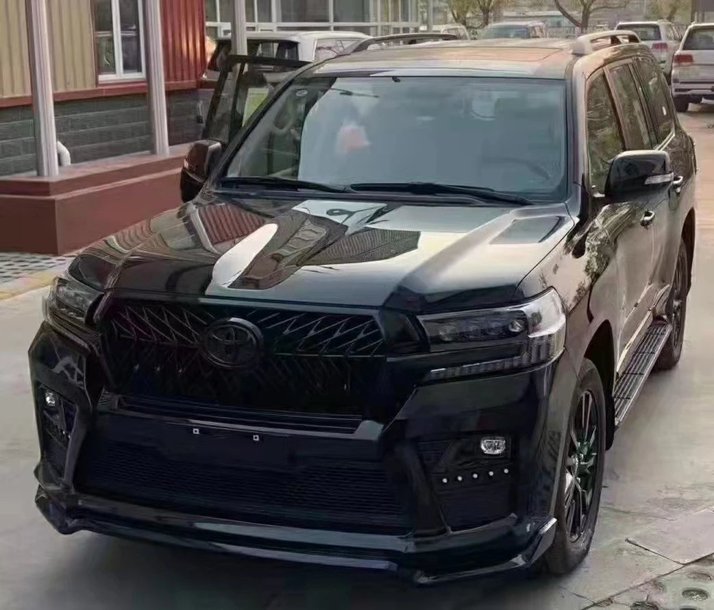 Runde PP Material for Toyota Land Cruiser Old Upgrade New Black Style Body Kit Front Rear Bumper Side Skirt Grille Headlight