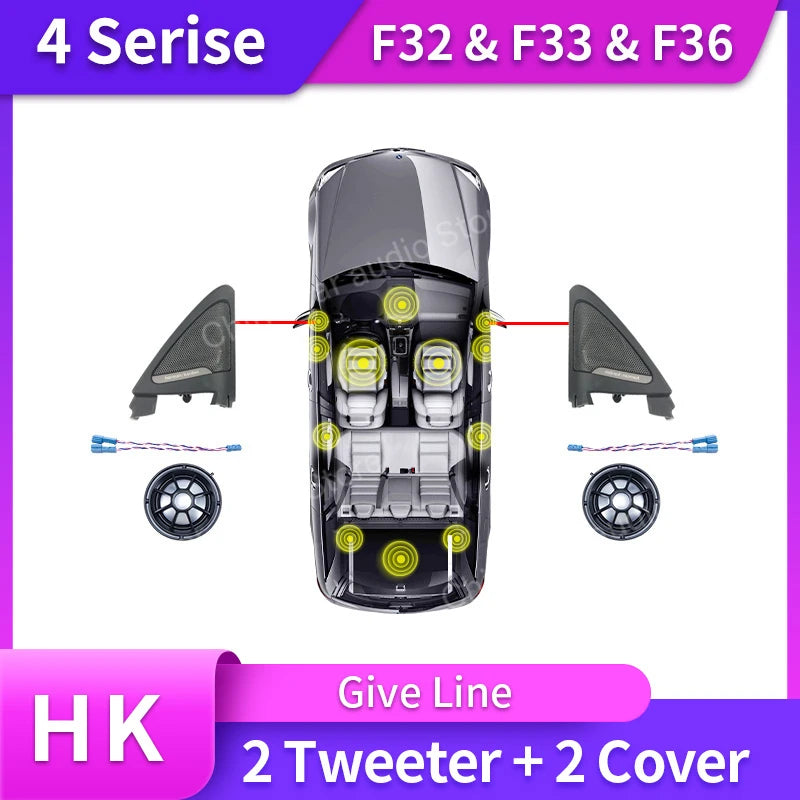 Speakers And Subwoofer For BMW 4 series F32 F33 F36 420i 425i Cover Tweeters Door Sound Horn Center Console Speaker Accessories