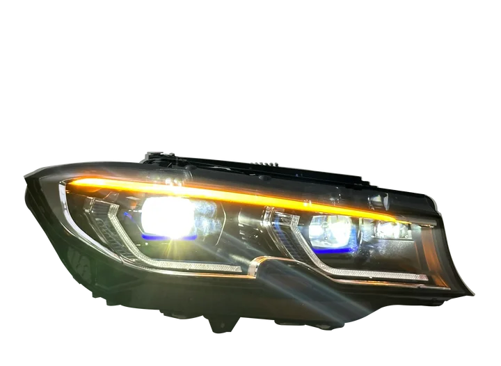 SJC Auto Laser Headlight for BMW 3 Series G20 G80 2019-2022 Auto Yellow White Headlights Switch Headlights Plug and Play