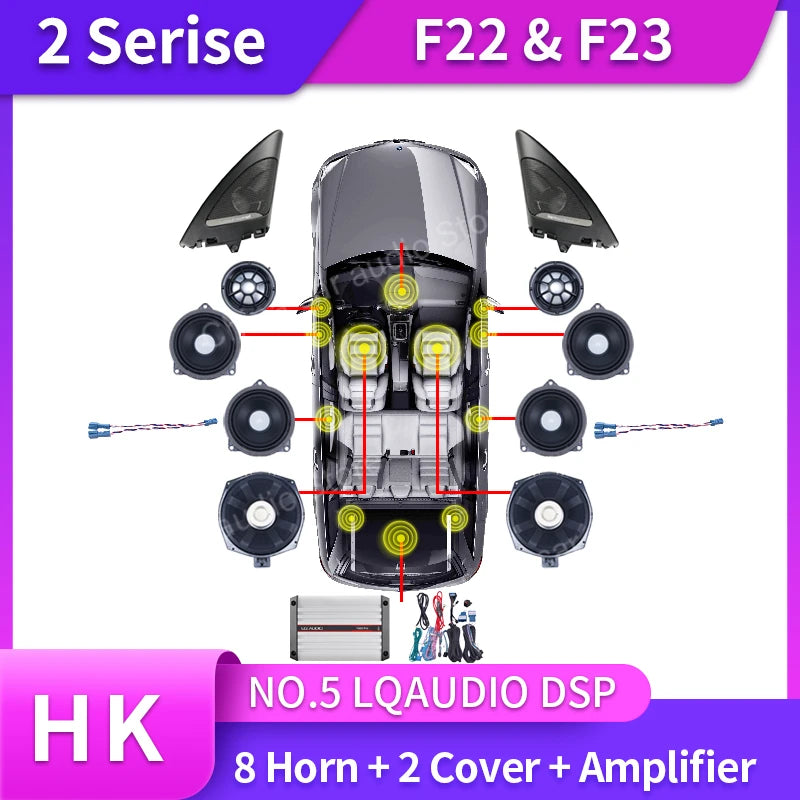 Car Front Door Tweeter Cover Speaker For BMW F22 F23 2 Series Loudspeaker Horn Modification Sticker Decoration Original Upgrade