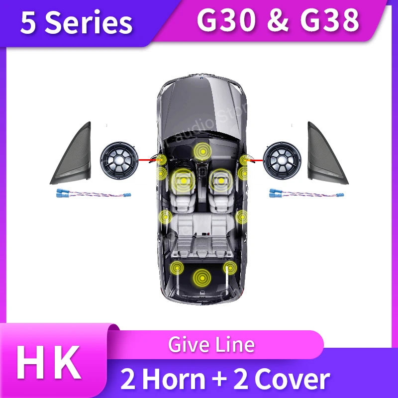 Car Tweeter Midrange Speakers Subwoofer For BMW G30 530i 5 Series High Quality loudspeaker Audio Cover Power Amplifier Bass kit