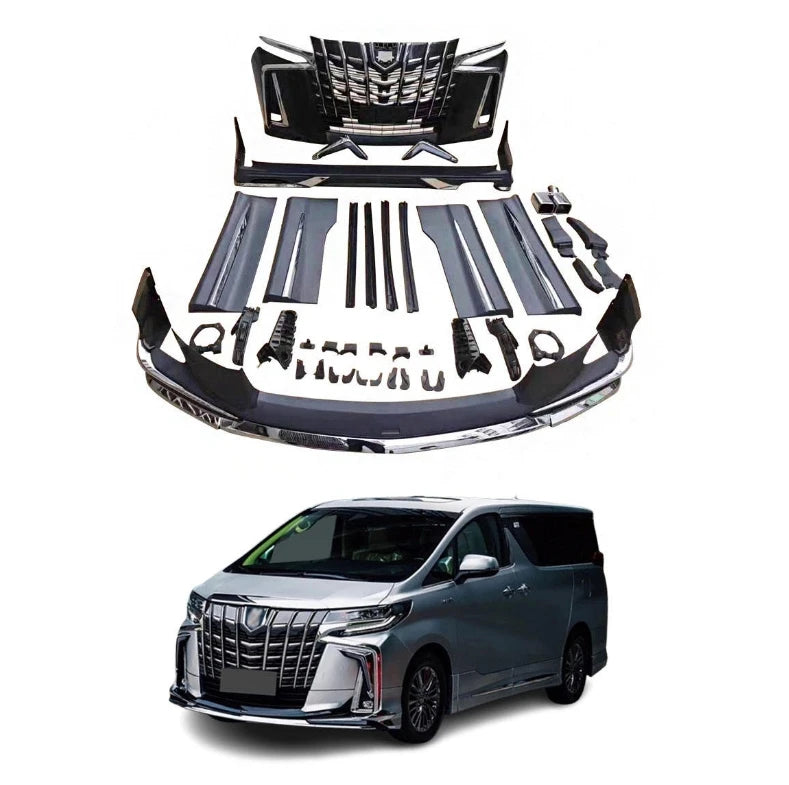For Toyota Alphard 30 Series Perfect Fitment Body Kit Tuning to Mona Lisa SC Style Front Bumper Grille Brilliant Quality