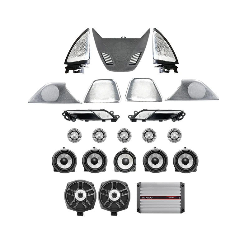 Car LED For BMW 6GT G32 Speaker Front Rear Door Glow Tweeter Luminous Night Lighting Trim Subwoofer Audio Speakers Horn Cover