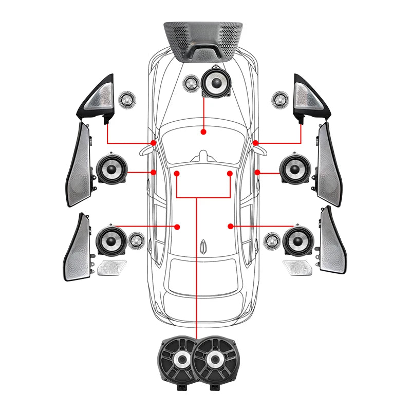 Speakers Horn Cover Car LED For BMW X6 G06 Speaker Front Rear Door Glow Tweeter Luminous Night Lighting Trim Subwoofer Audio