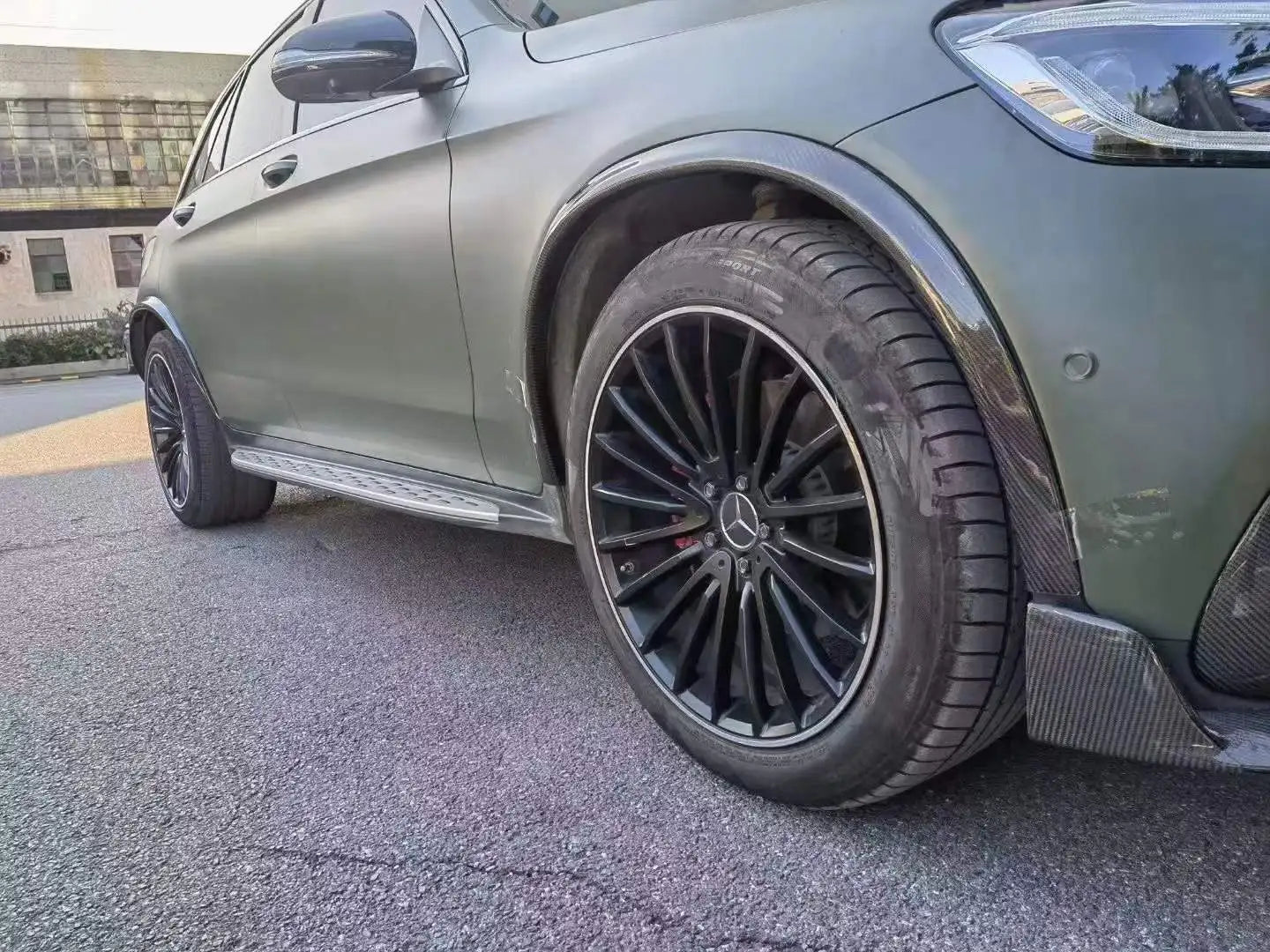 Runde New Design for Mercedes-Benz GLC GLC63 Upgrade Facelift Carbon Fiber Body Kit Front Lip Rear Diffuser Wheel Eyebrows