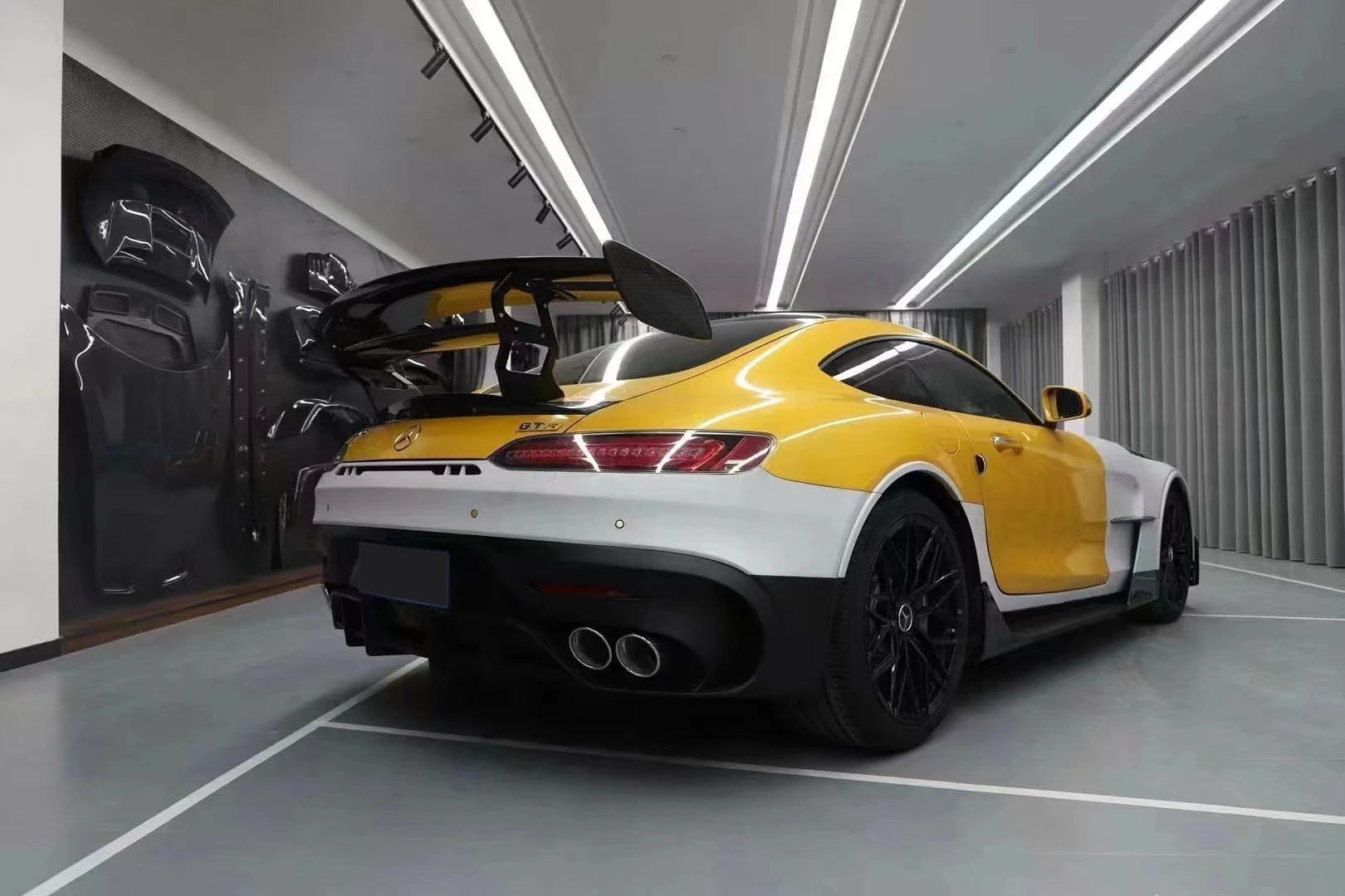 Runde BS Body Kit for Mercedes-Benz AMG GT, GTS, GTC Retrofit Black Series With PP & Dry Carbon Fiber Hood Bumpers Spoiler