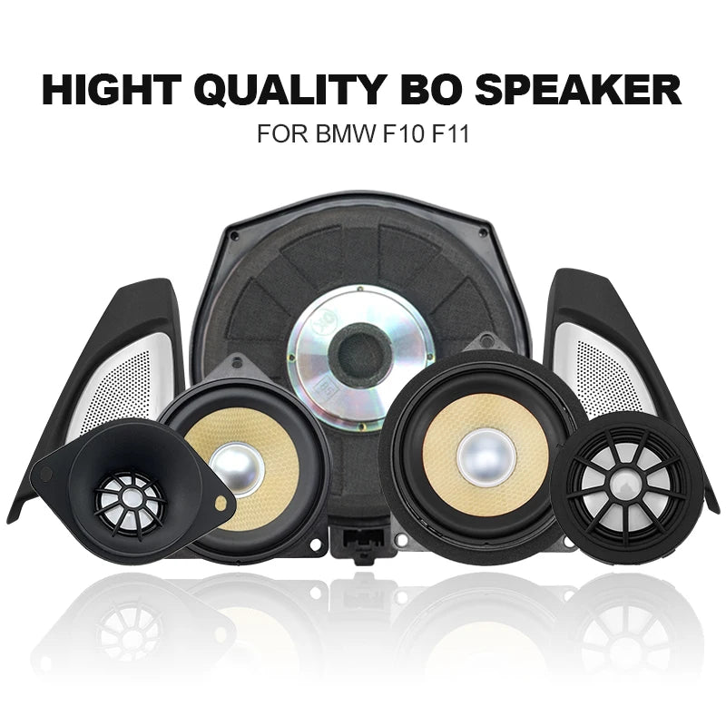 Center Dashboard Lifting Speakers for BMW F10 F11 5 Series Original BO Horn Audio, Luminous Cover Loudspeaker, Upgrade Music Kit