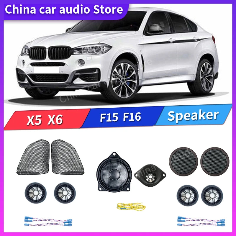 Tweeter Midrange Speaker Subwoofer For BMW X5 F15 X5 F16 Series High Quality loudspeaker Audio Horn Cover Power Amplifier Bass