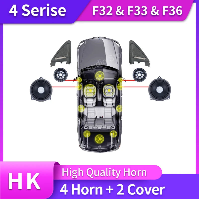 Speakers And Subwoofer For BMW 4 series F32 F33 F36 420i 425i Cover Tweeters Door Sound Horn Center Console Speaker Accessories