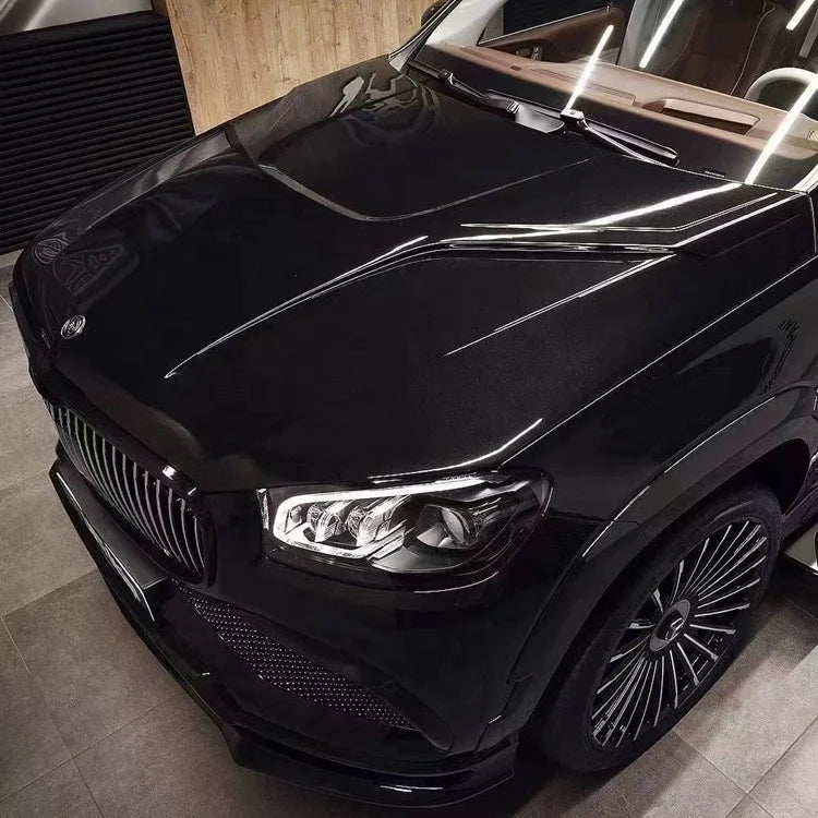 Runde LD Style Car Bumpers for Mercedes-Benz GLS 600 Maybach Upgrade LD Carbon Fiber Body Kit Front Lip Hood Rear Diffuser