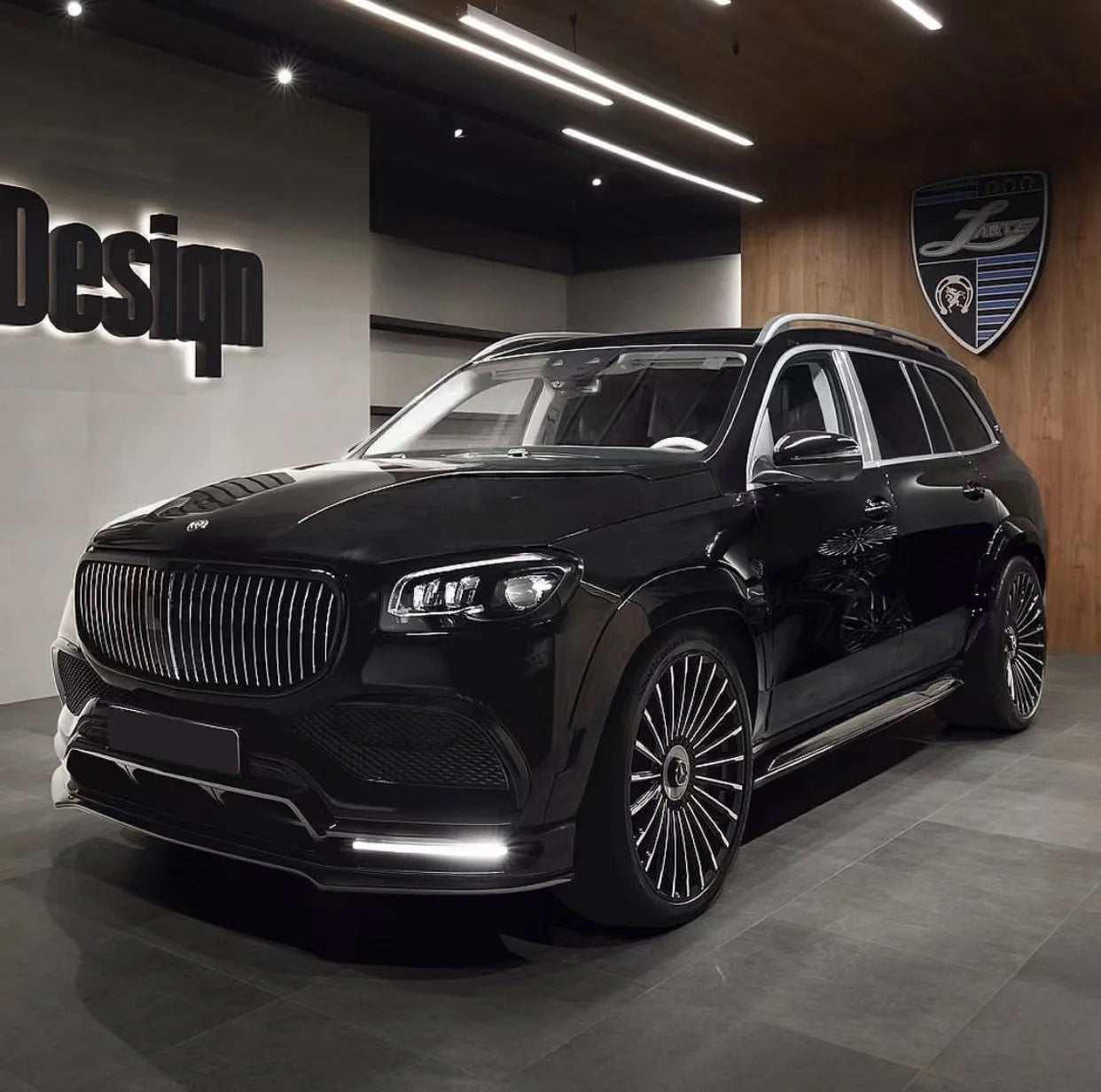 Runde LD Style Car Bumpers for Mercedes-Benz GLS 600 Maybach Upgrade LD Carbon Fiber Body Kit Front Lip Hood Rear Diffuser