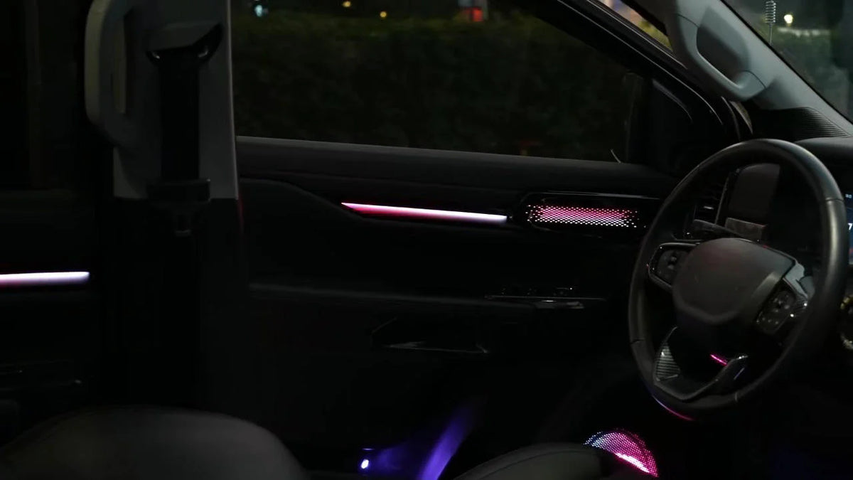 64 Colors APP Control Car Interior Ambient Light for Ford Ranger 2023-2024 Interior Decorative Lamp 21in1 for Car Upgrade