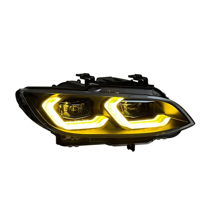 SJC Auto Lighting Systems Front Light for BMW 3 Series  E92 E93 2006-2009 Upgrade Head Lights Yellow&White Headlamp