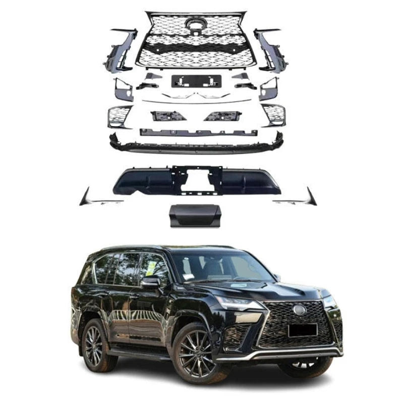 Top Ranking Modify Sport Style Parts for Lexus LX600 Body Kit Front Bumper Lip Grille Upgrade for LX600 Condition Perfect Fit