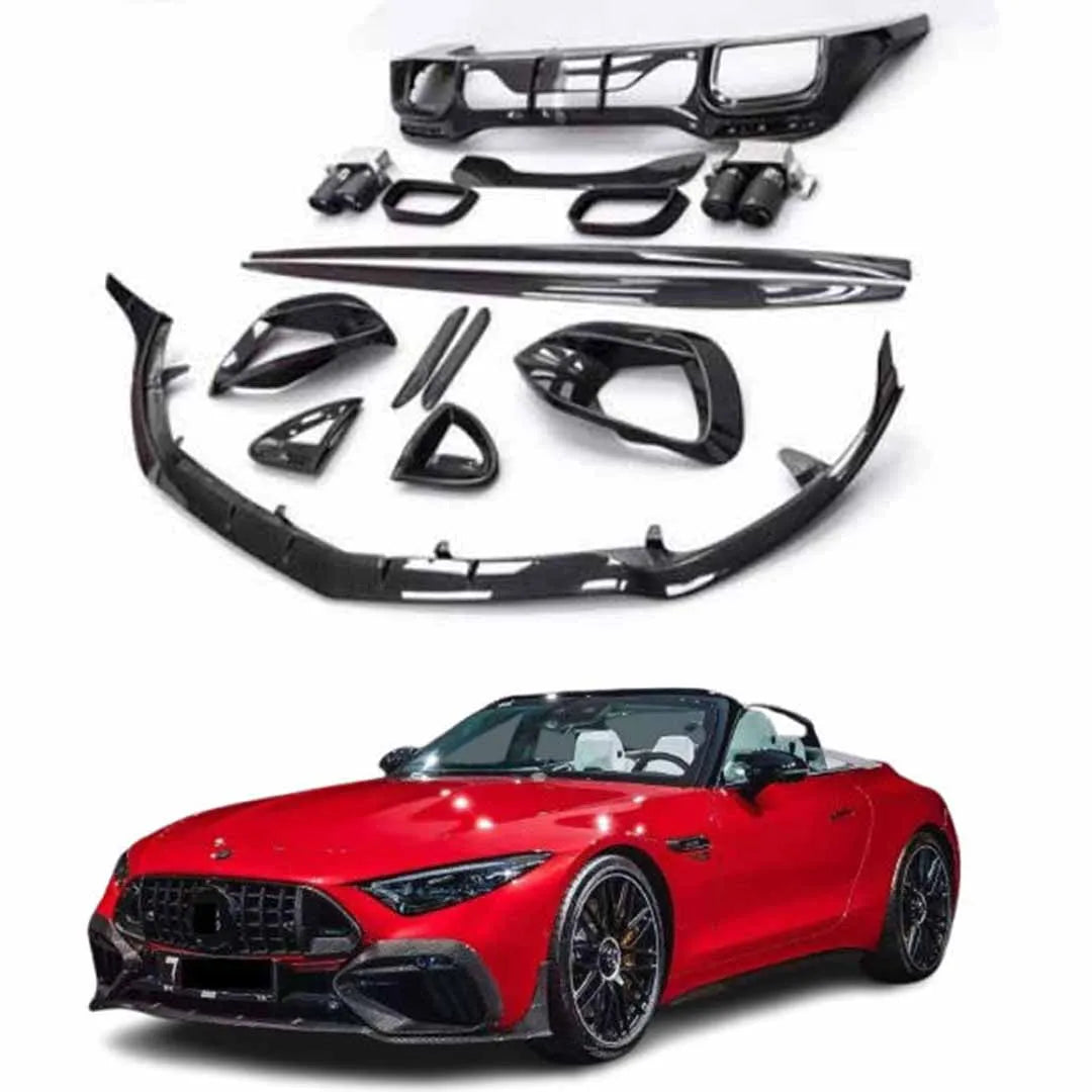 Runde for 2022-2025 Mercedes Benz SL43 63 Upgraded and Modified Babos High Quality Dry Carbon Fiber Body Kit Car Bumper