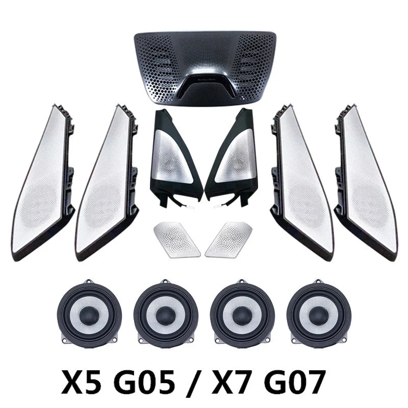 LED Light for Front and Rear Door, Glow Tweeter Cover, Luminous Night Lighting, Trim Speaker, Audio BMW G05, X5, G07, X7 Series