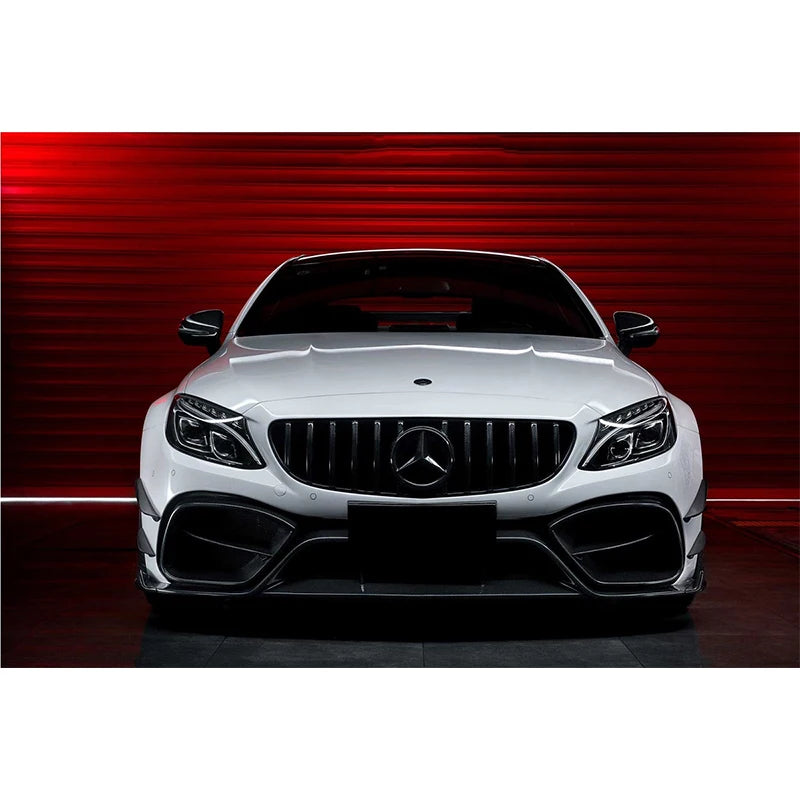 Runde Newest Carbon Fiber Kits for Mercedes-Benz W205 C63 AMG Upgrade IMP Style Front Rear Bumper Side Skirts Spoiler Grille