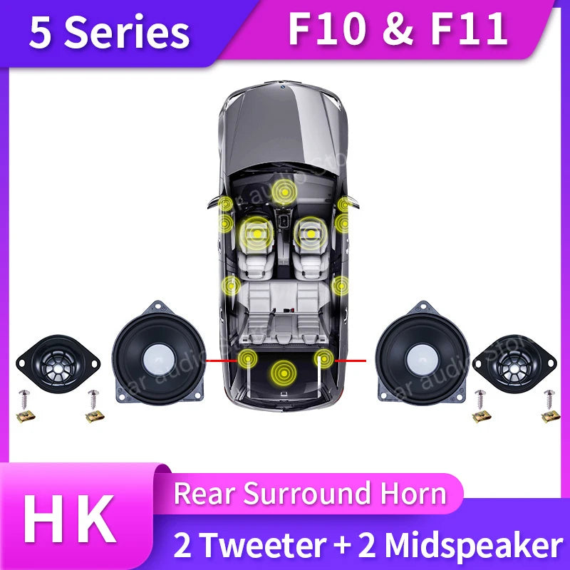 Horn For BMW F10 F11 5 Series High Quality Loudspeaker Audio Cover Power Amplifier Bass Tweeter Midrange Subwoofer Speakers Kit
