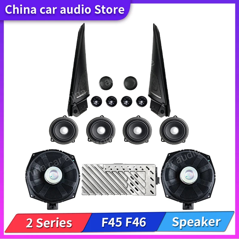 Car Tweeter Midrange Speakers Subwoofer For BMW F45 F46 2 Series 218i 220i High Quality Horn Bass loudspeaker Audio Treble Cover
