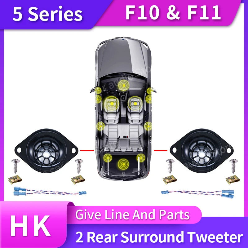 Horn For BMW F10 F11 5 Series High Quality Loudspeaker Audio Cover Power Amplifier Bass Tweeter Midrange Subwoofer Speakers Kit