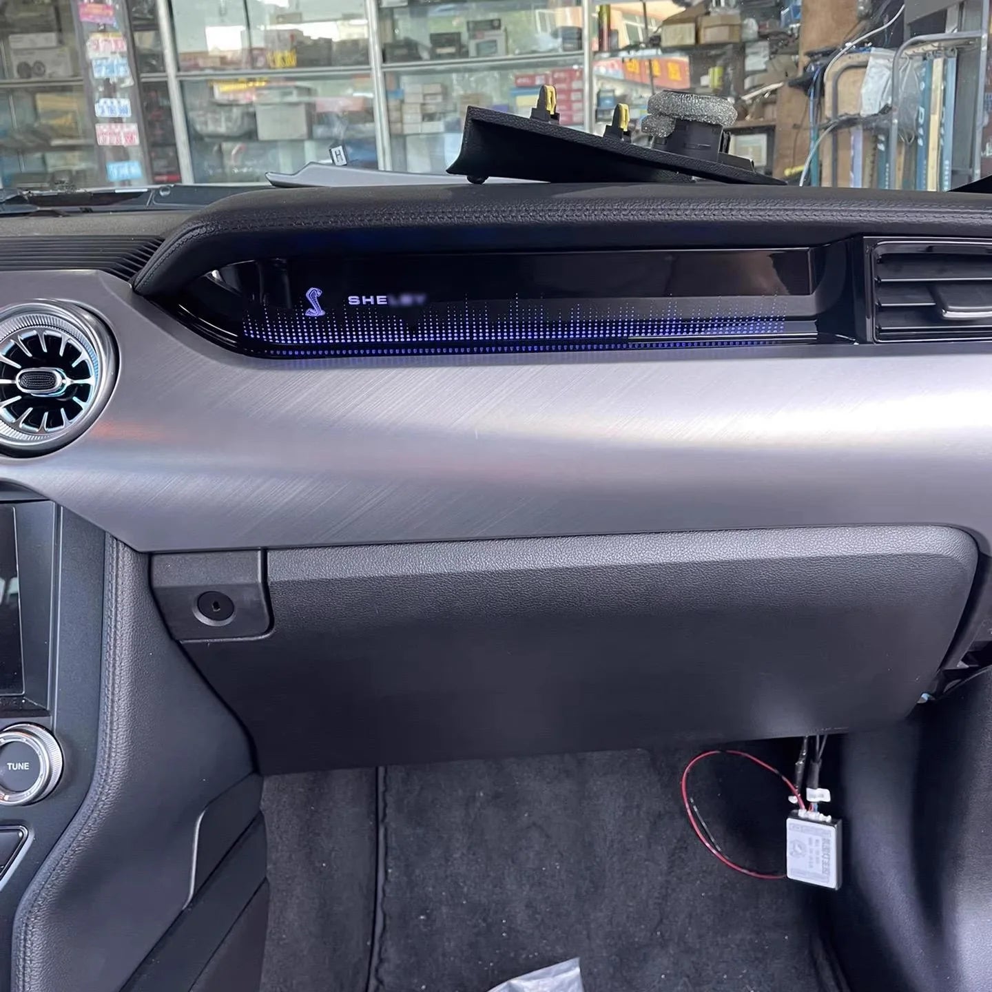 SJC Auto LED Ambient Lighting for Ford Mustang 2015-2022 Model Car Interior Symphony 64-color Atmosphere Lighting air Vent Kit