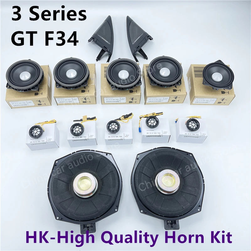 Car For BMW F34 GT 3 Series Original Horn loudspeaker Audio Cover Power Amplifier Bass Tweeter Midrange Speakers Subwoofer Kit