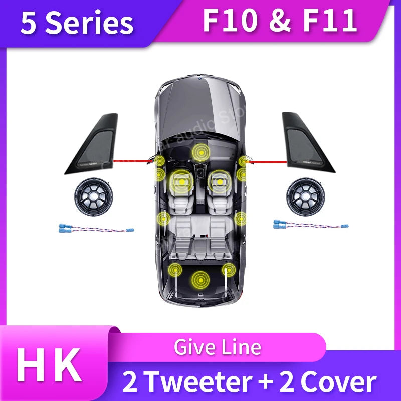 Horn For BMW F10 F11 5 Series High Quality Loudspeaker Audio Cover Power Amplifier Bass Tweeter Midrange Subwoofer Speakers Kit