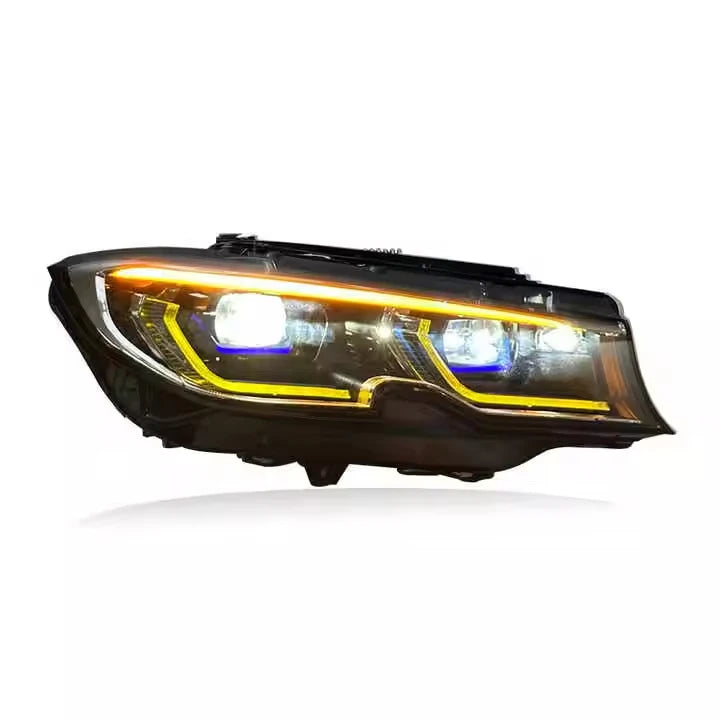 SJC Auto Laser Headlight for BMW 3 Series G20 G80 2019-2022 Auto Yellow White Headlights Switch Headlights Plug and Play