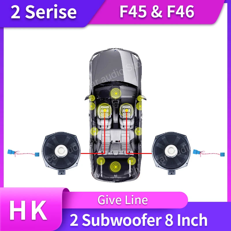 Car Front Door Tweeter Cover Speaker For BMW F45 F46 2 Series Bass Loudspeaker Horn 4.5 Inch Midrange High Power Subwoofer