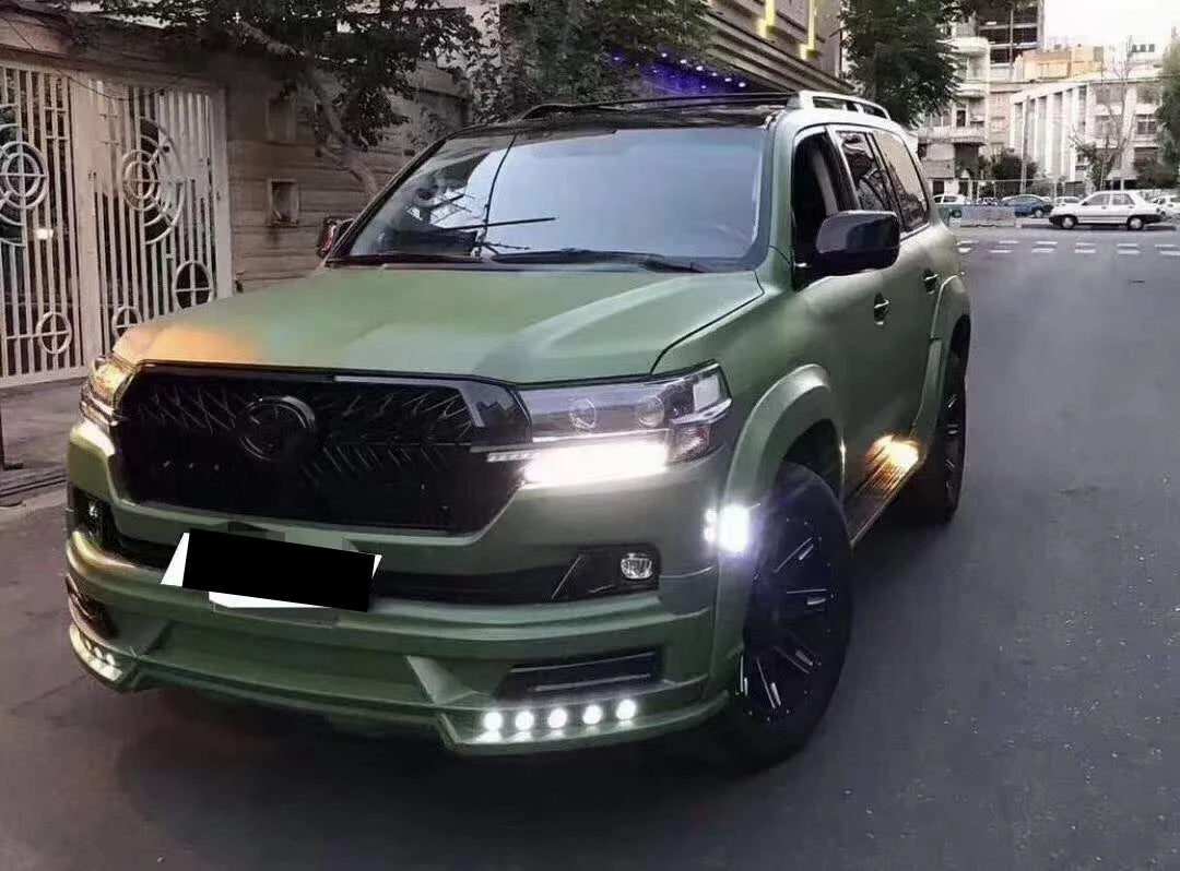 Runde Simple Installation for Toyota Land Cruiser Upgrade Wald Style Front Bumper Assembly Wheel Eyebrows PP Material Body Kit