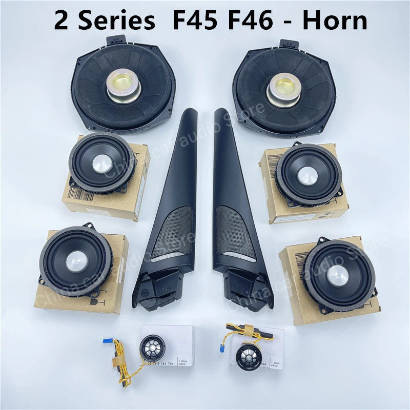 Car Tweeter Midrange Speakers Subwoofer For BMW F45 F46 2 Series 218i 220i High Quality Horn Bass loudspeaker Audio Treble Cover