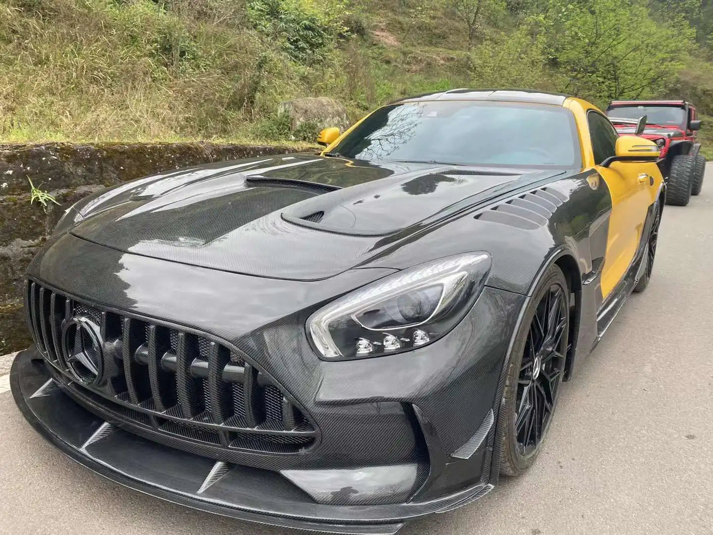 High-Performance Full Carbon Fiber Body Kit for Mercedes-Benz AMG GT/GTS/GTR New Condition Front Rear Bumper Hood Fender Spoiler