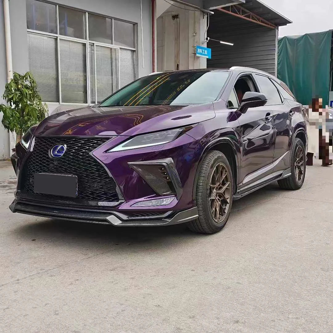 Carbon Fiber ART Style Body Kit for Lexus RX 2018-2021 Front Lip Fog Light Cover Side Skirt Wheel Arches Rear Lip Wing Spoiler