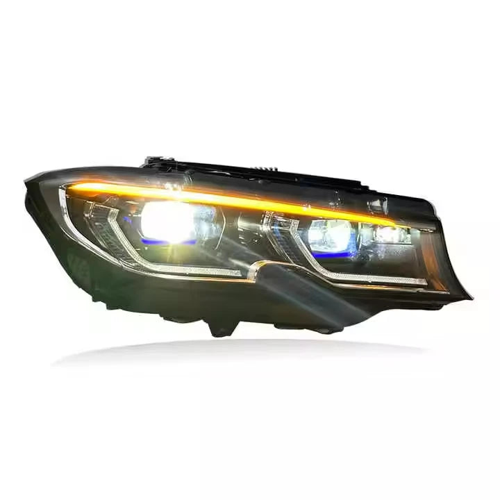 SJC Auto Laser Headlight for BMW 3 Series G20 G80 2019-2022 Auto Yellow White Headlights Switch Headlights Plug and Play