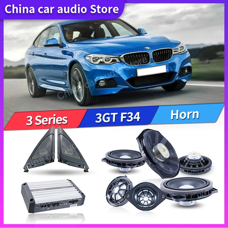 Car For BMW F34 GT 3 Series Original Horn loudspeaker Audio Cover Power Amplifier Bass Tweeter Midrange Speakers Subwoofer Kit