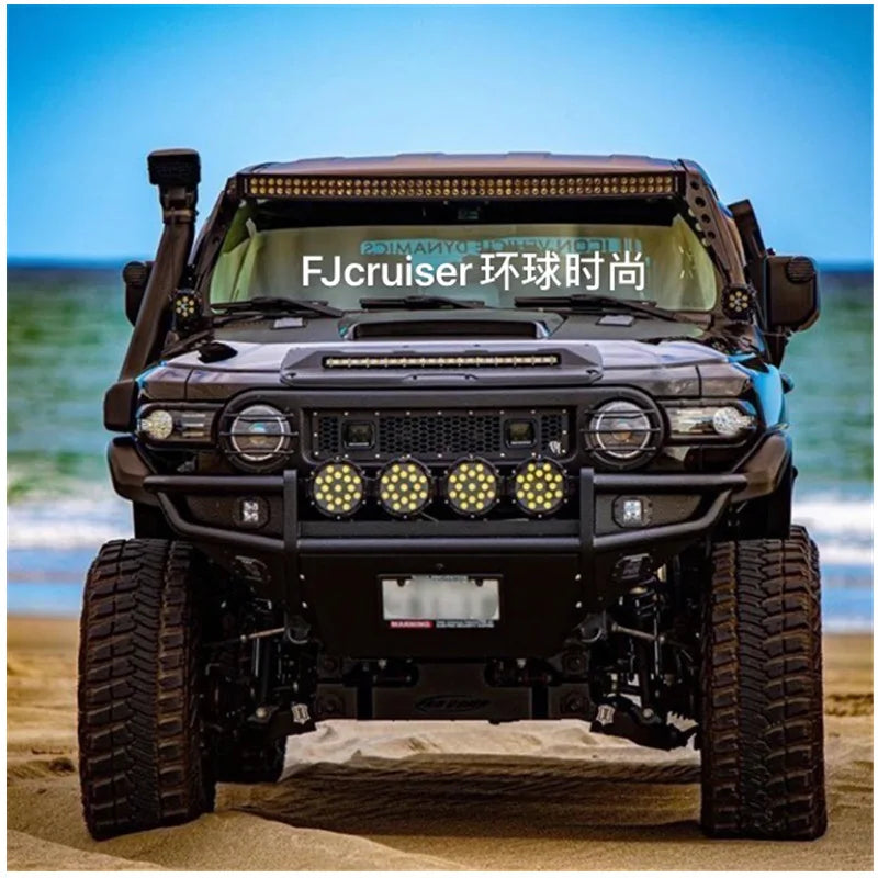 Runde Front Bumper Spotlights Applicable for Toyota FJ Cruiser Modified  Front Bumper With LED Spotlights  Competitive Style Kit
