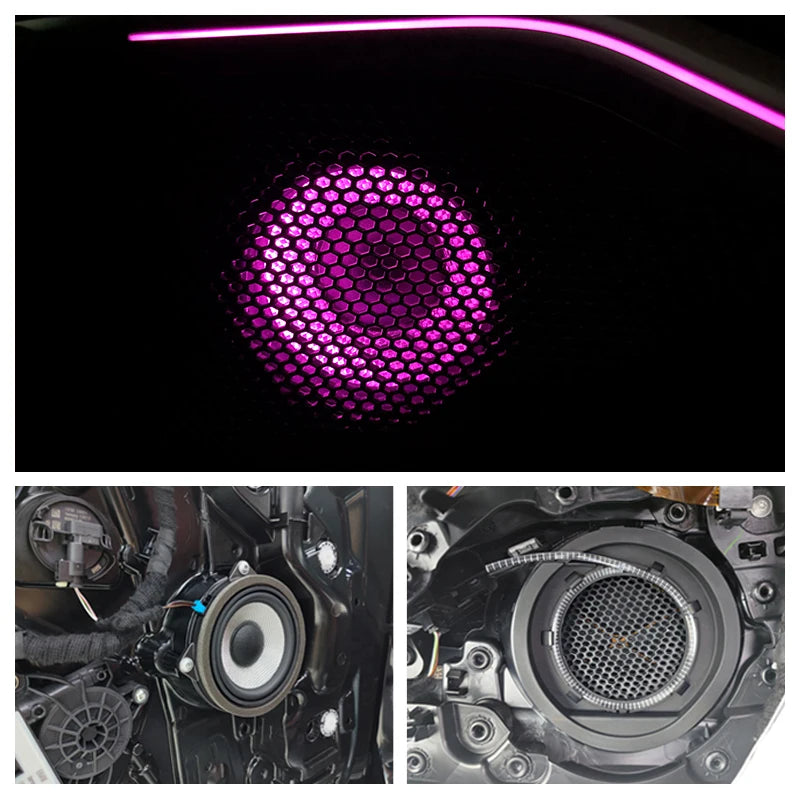 Car LED Speaker For BMW G20 3 Series Front Door Glow Tweeter Mid Luminous Night Light Trim Audio Speakers Horn Cover Accessories