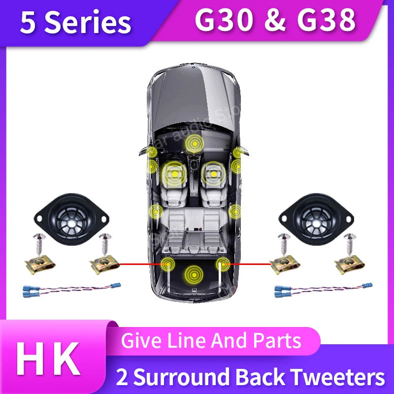 Car Tweeter Midrange Speakers Subwoofer For BMW G30 530i 5 Series High Quality loudspeaker Audio Cover Power Amplifier Bass kit