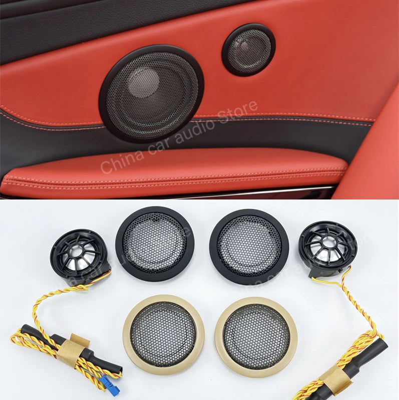 Car Door Midrange Speaker Covers For BMW F30 F31 F32 F33 3GT F34 X1 F48 X2 F39 F36 F80 F83 2 3 4 Series Tweeter Horns Case Trim