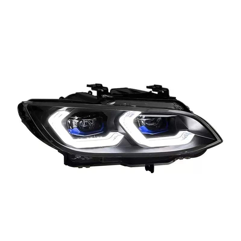 SJC Auto Lighting Systems Laser Headlights for BMW 3 Series E92  2006-2010 Yellow+White DRLS Head Lights Plug and Play