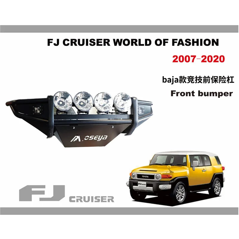 Runde Front Bumper Spotlights Applicable for Toyota FJ Cruiser Modified  Front Bumper With LED Spotlights  Competitive Style Kit