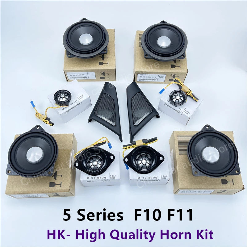 Horn For BMW F10 F11 5 Series High Quality Loudspeaker Audio Cover Power Amplifier Bass Tweeter Midrange Subwoofer Speakers Kit