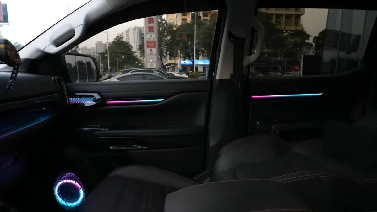 64 Colors APP Control Car Interior Ambient Light for Ford Ranger 2023-2024 Interior Decorative Lamp 21in1 for Car Upgrade
