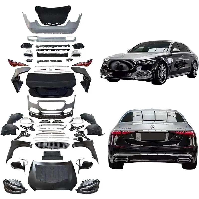Runde Hot Sale Body Kit for Mercedes-Benz S-Class W221 Facelift W223 Maybach Style Car Bumpers Hood Conversion Kit